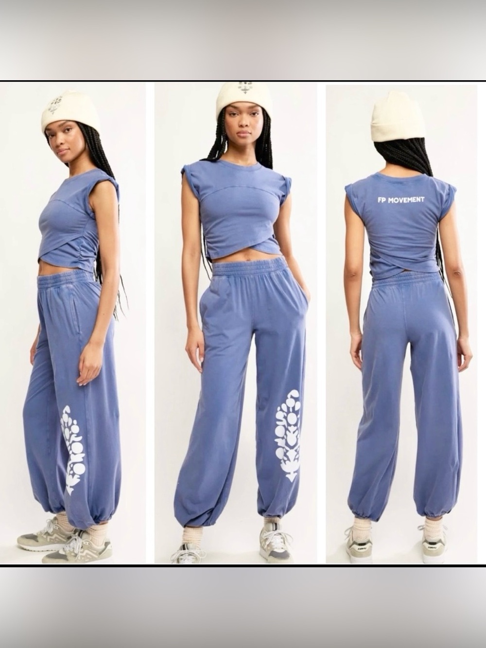 FREE PEOPLE BLUE HOT SHOT LOGO CROSSOVER SET SIZE LARGE!!